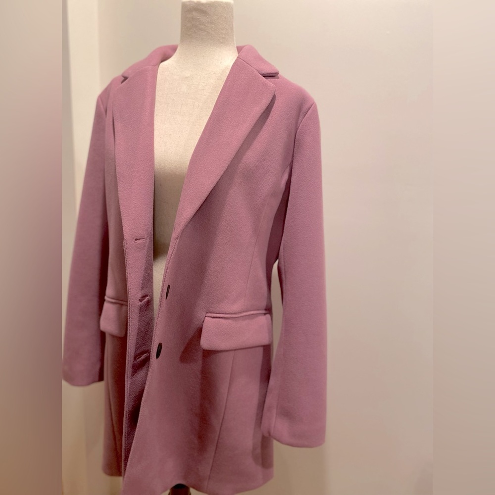 Allegra K, Size XL, Pink, Notched Lapel Single Breasted Coat - NWT - Picture 14 of 15